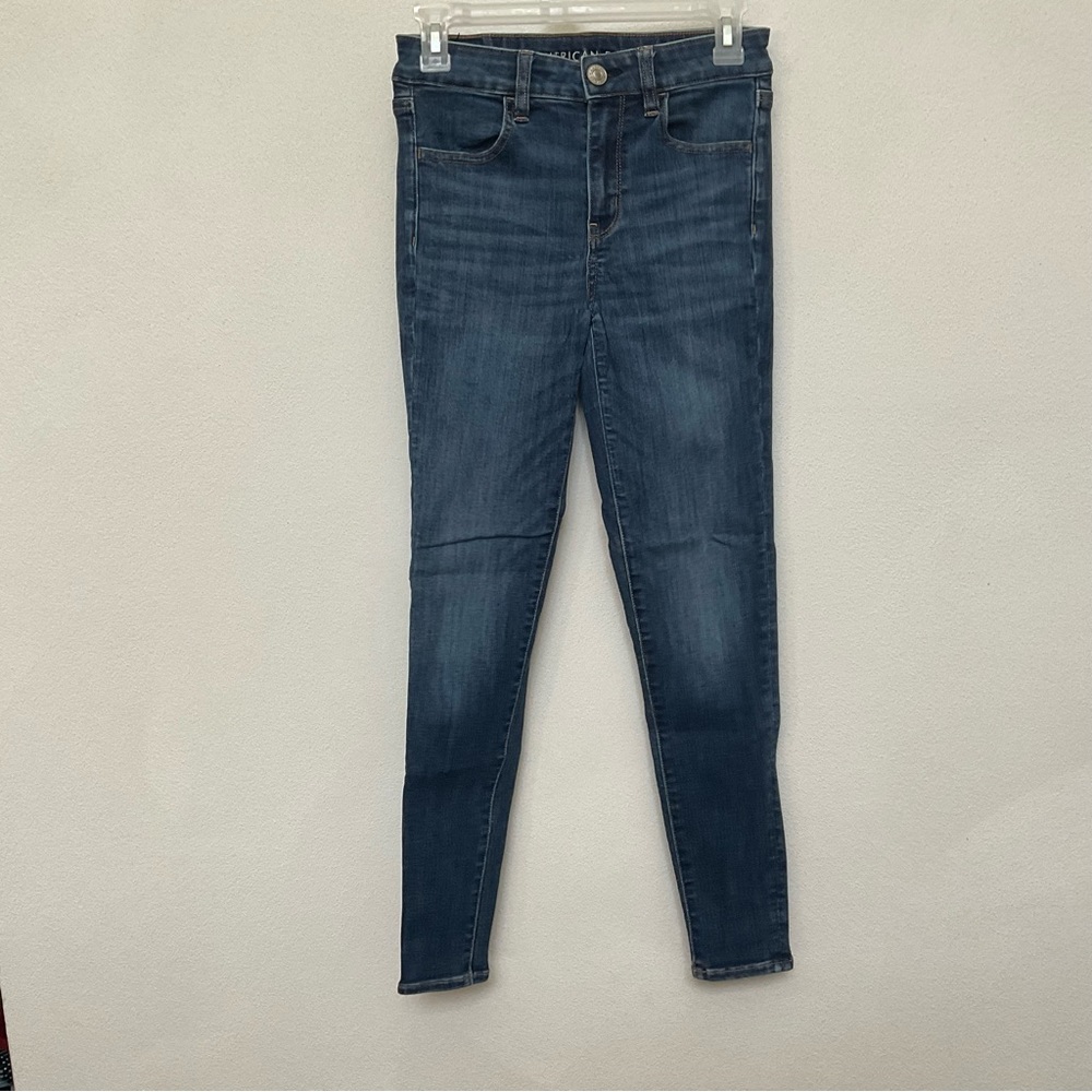 American Eagle Next Level Stretch Dark Wash High Rise Jegging Size 4 Regular